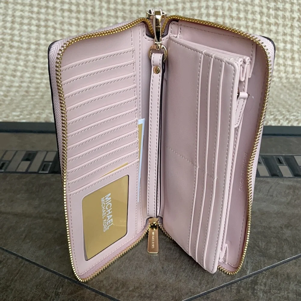 Michael Kors Jet Set Travel Large Travel CONTINENTAL Wallet-Wristlet - Picture 8 of 16
